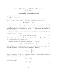 Orthogonal Projections