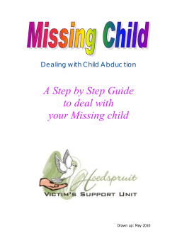 A Step by Step Guide to deal with your Missing child