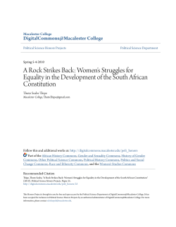 A Rock Strikes Back: Women`s Struggles for Equality in the