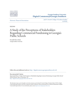 A Study of the Perceptions of Stakeholders Regarding Commercial