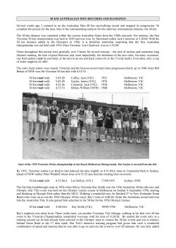 Australian 50 km men - record review