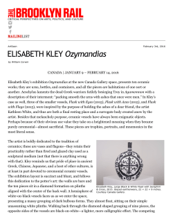 ELISABETH KLEY Ozymandias