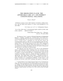 the origination clause, the affordable care act, and indirect