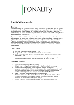 Fonality`s Paperless Fax