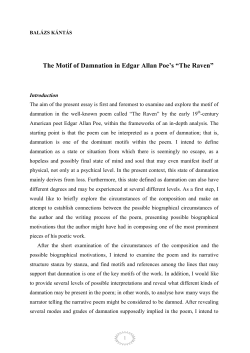 The Motif of Damnation in Edgar Allan Poe`s &ldquo;The Raven&rdquo;