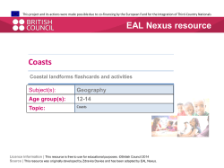 Coastal landforms - EAL Nexus