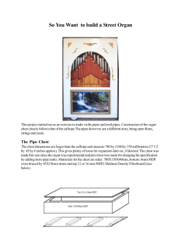 So You Want to build a Street Organ