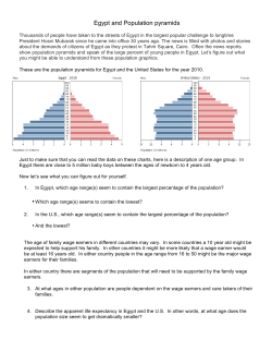 Egypt and Population pyramids