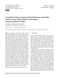 Association of the pre-monsoon thermal field over north India and