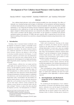 Development of New Cellulose-based Polymers with Excellent Melt