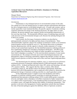 Archaeal AmoA Gene Distribution and Relative Abundance in