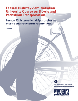 International Approaches to Bicycle and