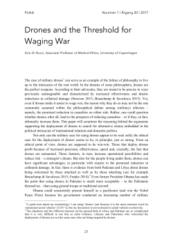 Drones and the Threshold for Waging War
