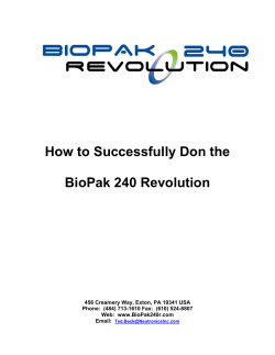 How to Successfully Don the BioPak 240 Revolution
