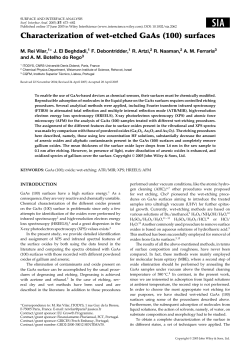 Characterization of wet-etched GaAs (100) surfaces