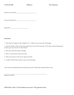 Midterm 2, Fall 2008 - Information Services and Technology