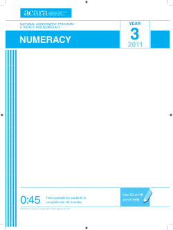 numeracy, Year 3