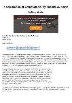 A Celebration of Grandfathers, by Rudolfo A. Anaya