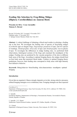 Feeding Site Selection by Frog-Biting Midges