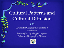 Cultural Patterns and Cultural Diffusion