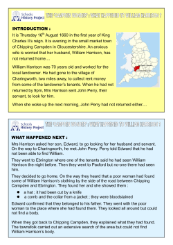 INTRODUCTION : It is Thursday 16th August 1660 in the first year of