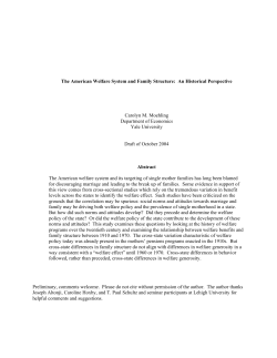 The American Welfare System and Family Structure