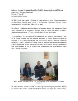 Lebanese from the Dominican Republic, Mr. Elvis Alam and