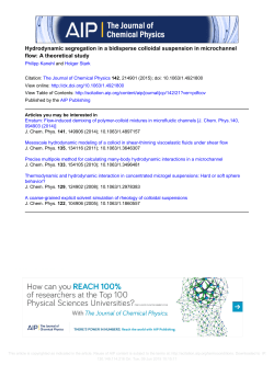 Hydrodynamic segregation in a bidisperse colloidal suspension in