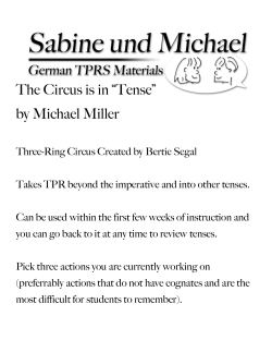 The Circus is in &ldquo;Tense&rdquo; by Michael Miller