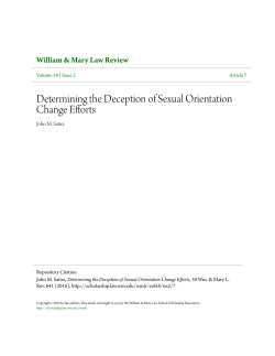 Determining the Deception of Sexual Orientation Change Efforts