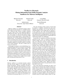 Needles in a Haystack: Mining Information from