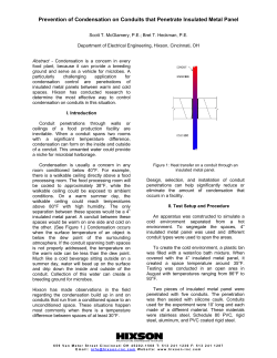 Prevention of Condensation on Conduits that Penetrate