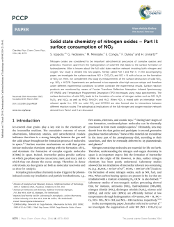 Solid state chemistry of nitrogen oxides &ndash; Part II: surface