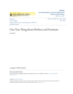 One True Thing about Mothers and Feminism