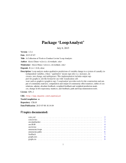 Package `LoopAnalyst`