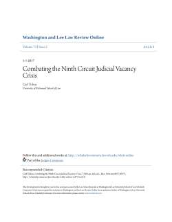 Combating the Ninth Circuit Judicial Vacancy Crisis