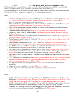 AP Exam Review Guide for Semester Exam