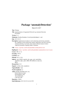 Package `anomalyDetection`