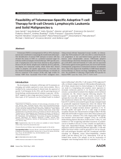 Feasibility of Telomerase-Specific Adoptive T