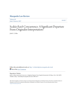 Scalia`s Raich Concurrence - Marquette Law Scholarly Commons