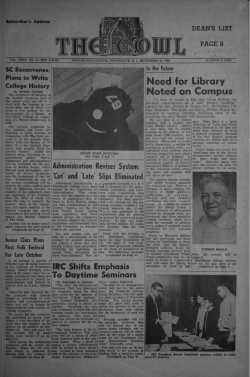 The Cowl - Vol XXVI - No. 1 - Sep 25, 1963