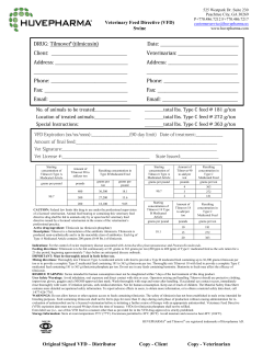 Veterinary Feed Directive (VFD)
