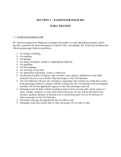 section 1 &ndash; passenger policies para transit