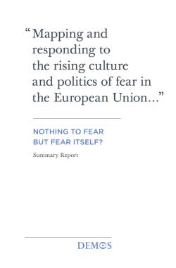 Nothing to Fear but Fear Itself