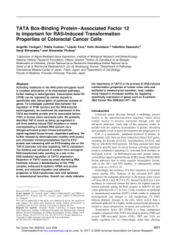 TATA Box-Binding Protein&ndash;Associated Factor 12 Is Important for