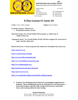 Social Studies EDAY 1 - Northeastern Local Schools