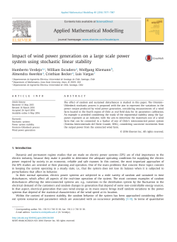 Impact of wind power generation on a large scale power system