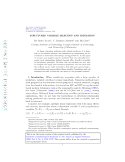 Structured variable selection and estimation