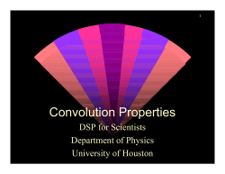 Convolution Properties - University of Houston