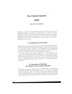 The Federal SYstem - Mayfield City Schools